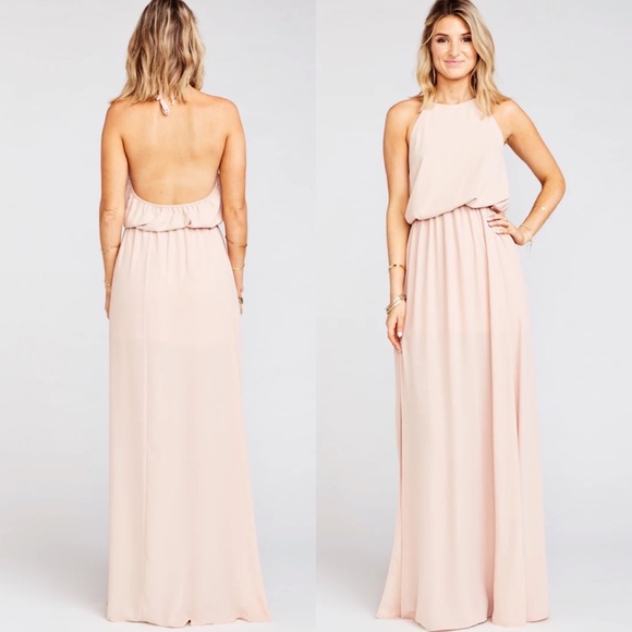 Show Me Your Mumu Women’s SMYM Bridesmaid Medium Pink Blush Halter Dress NWT - Picture 12 of 12